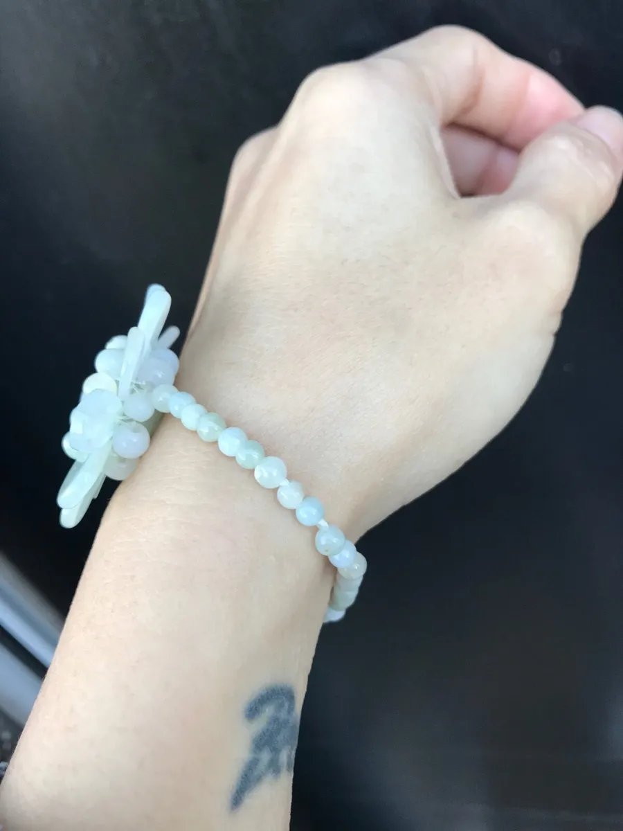 Natural Burma Jadeite Jade Handmade Bracelet - Image 4