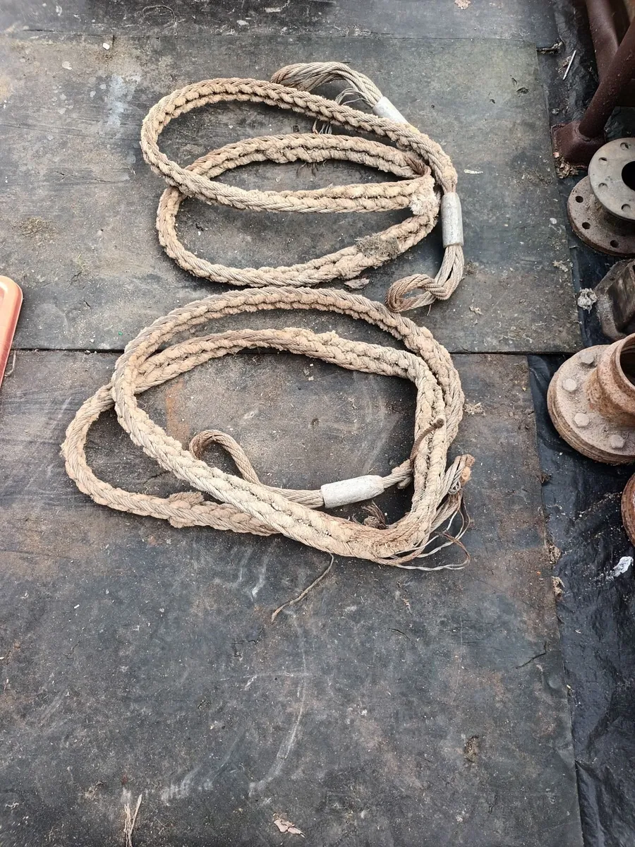 Slings heavy duty wire rope pair 12' long or 3.6m - Image 1