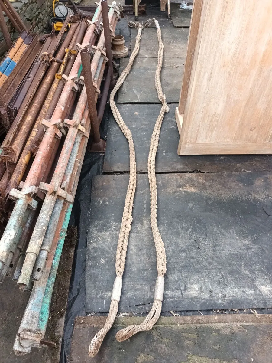 Slings heavy duty wire rope pair 12' long or 3.6m - Image 2
