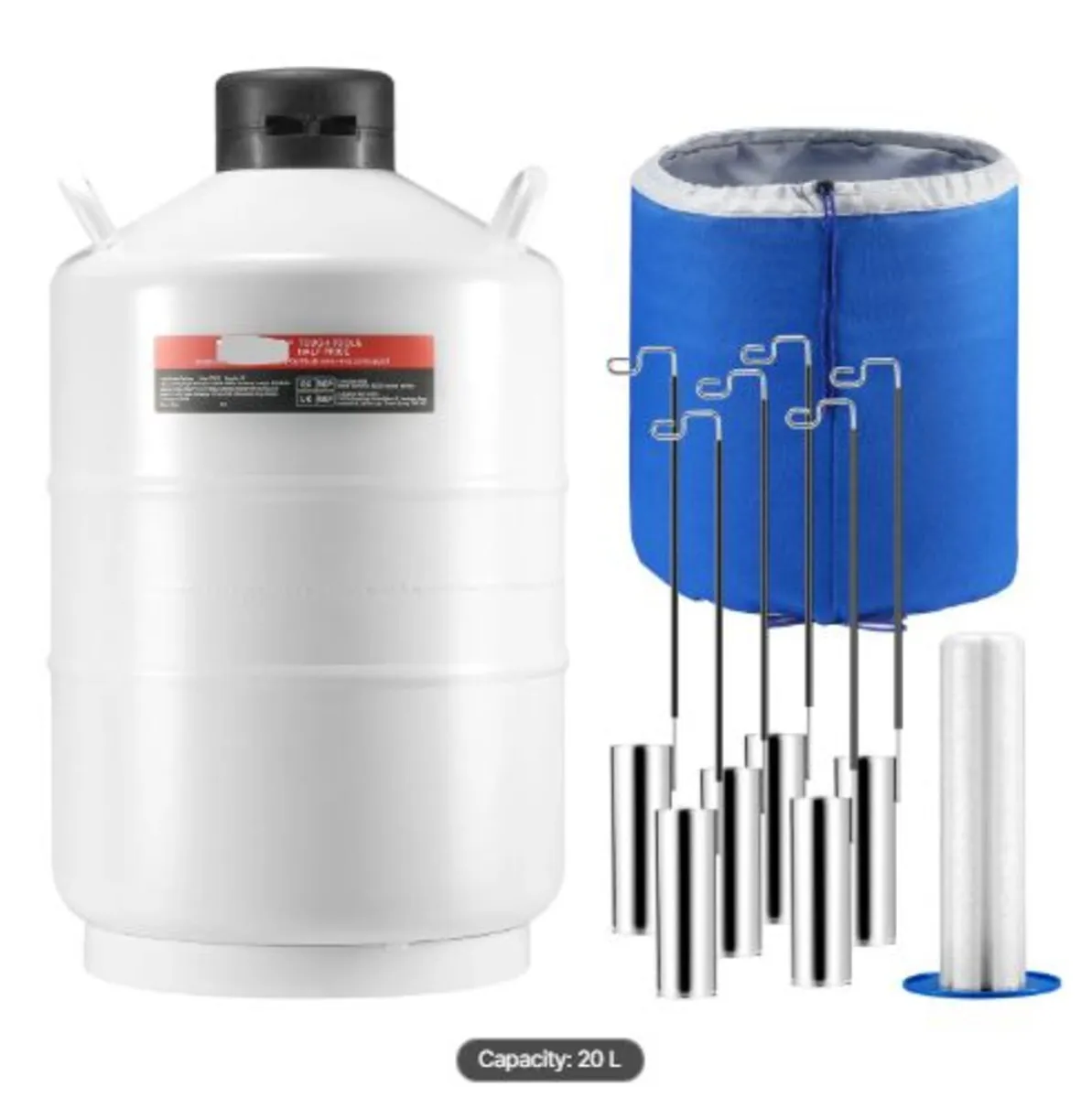 Liquid Nitrogen Tank, 20 L Aluminum Alloy Liquid - Image 1