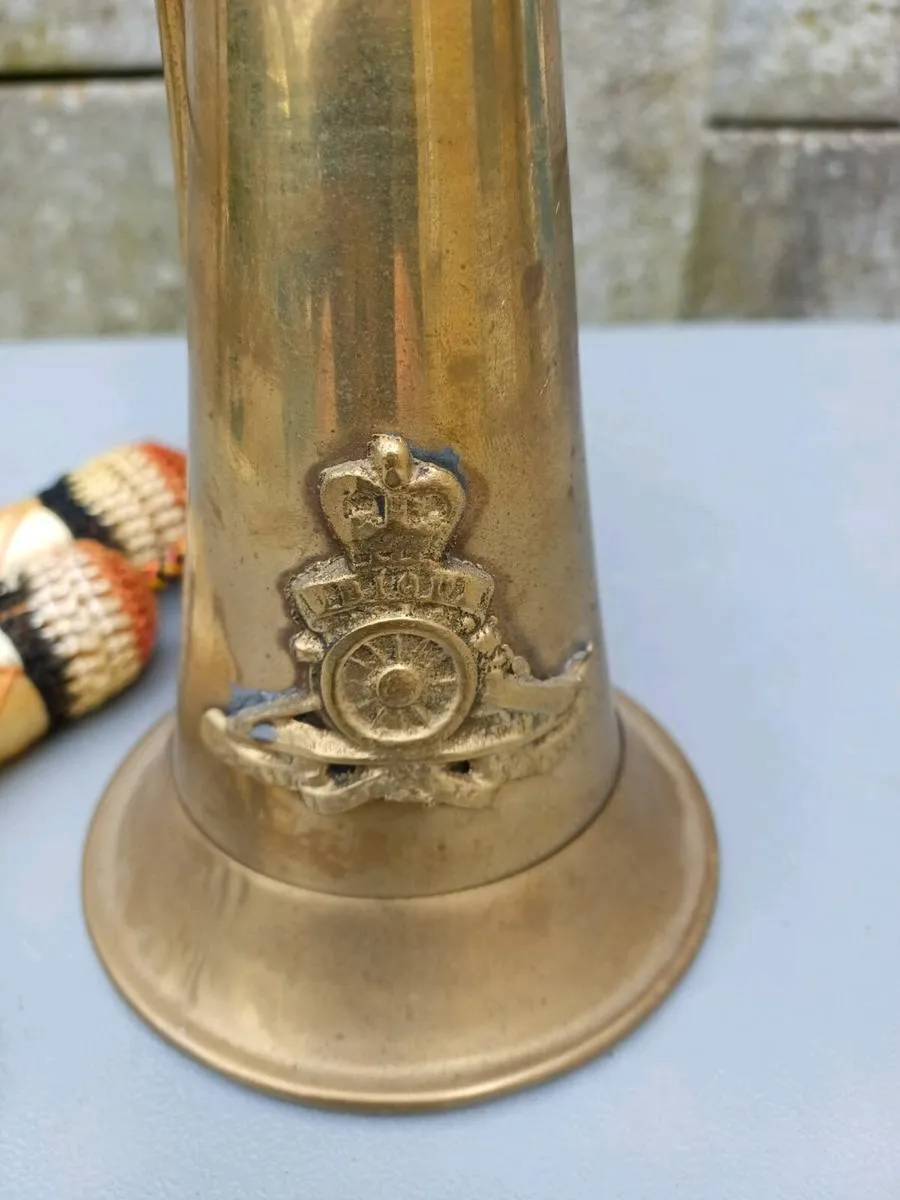 Vintage Brass Military Bugle - Image 3