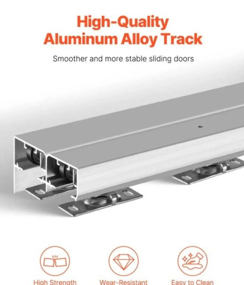 5ft Double Sliding  Door Hardware Kit Alumin - Image 3