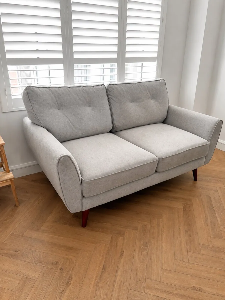 Grey 2 seater sofa - Image 1