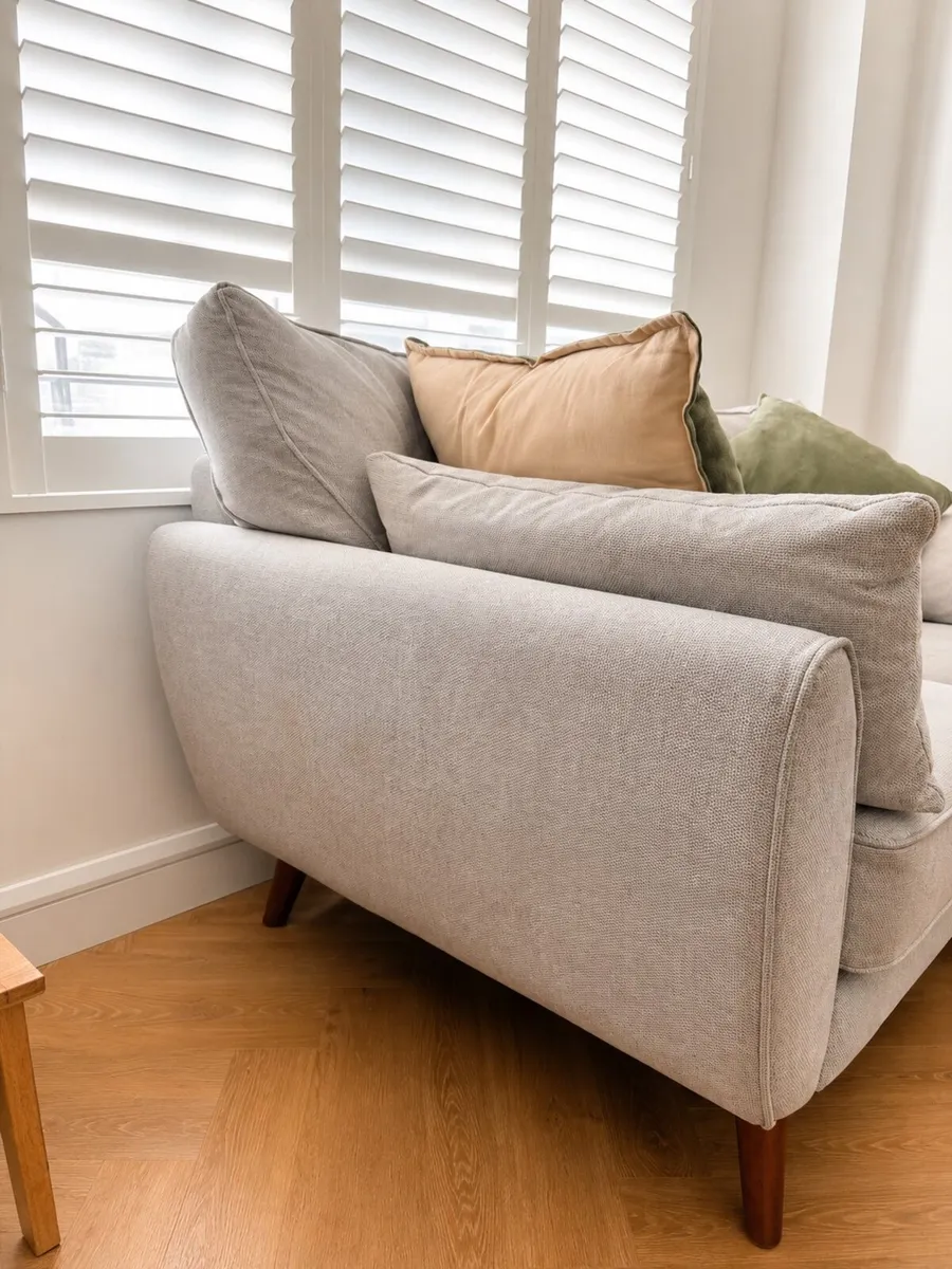 Grey 2 seater sofa - Image 2