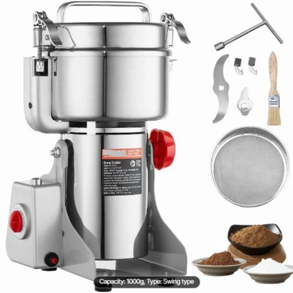 1000g Electric Grain Mill Grinder - Image 3
