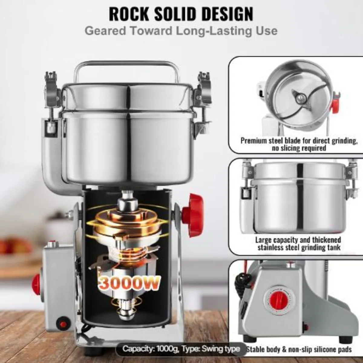 1000g Electric Grain Mill Grinder - Image 4