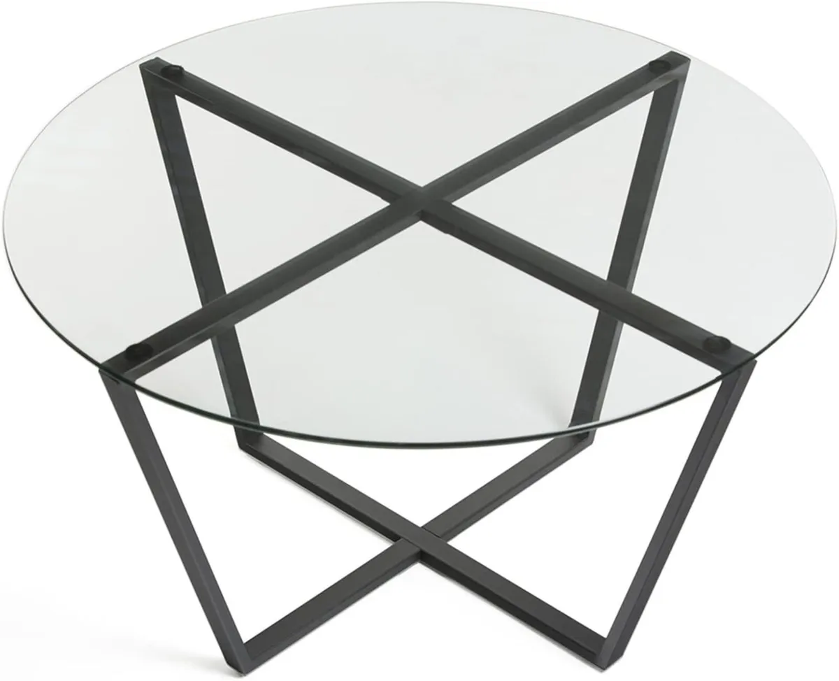 Mango Steam Round Metro Glass Coffee Table Side - Image 4