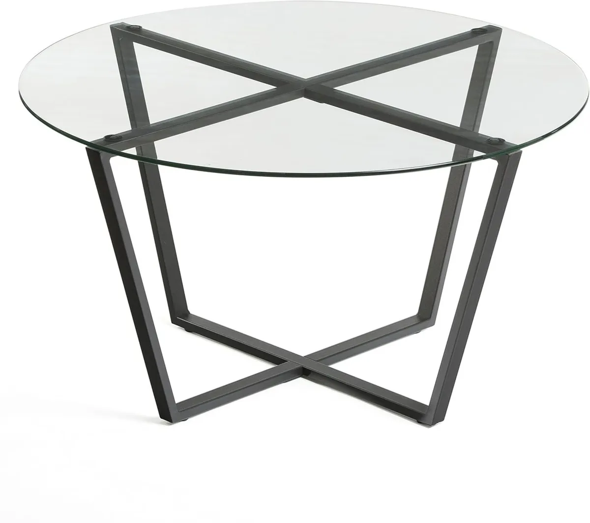 Mango Steam Round Metro Glass Coffee Table Side - Image 1