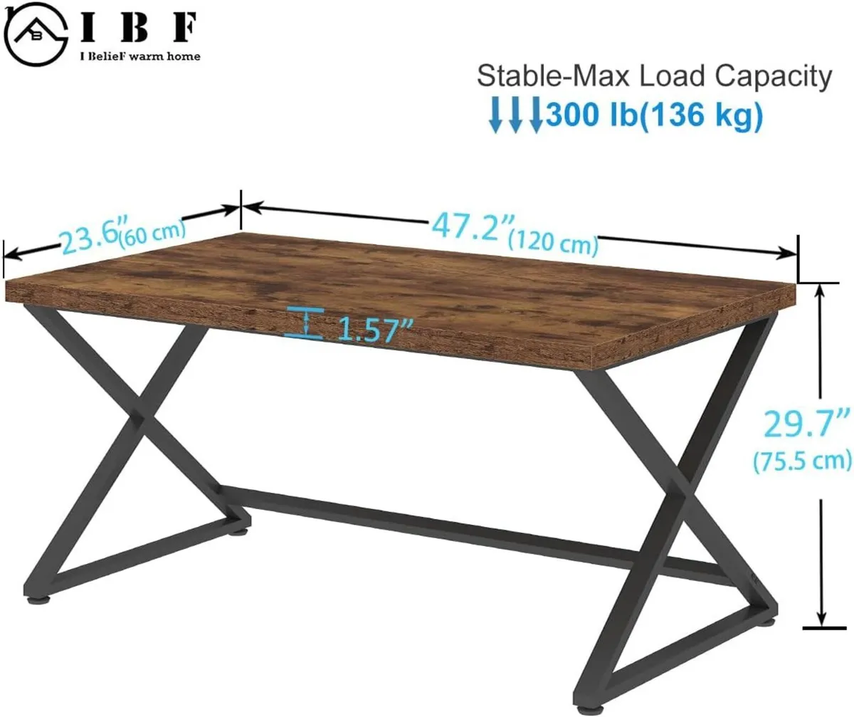 Rustic Computer Desk Industrial 120CM Home Office - Image 2