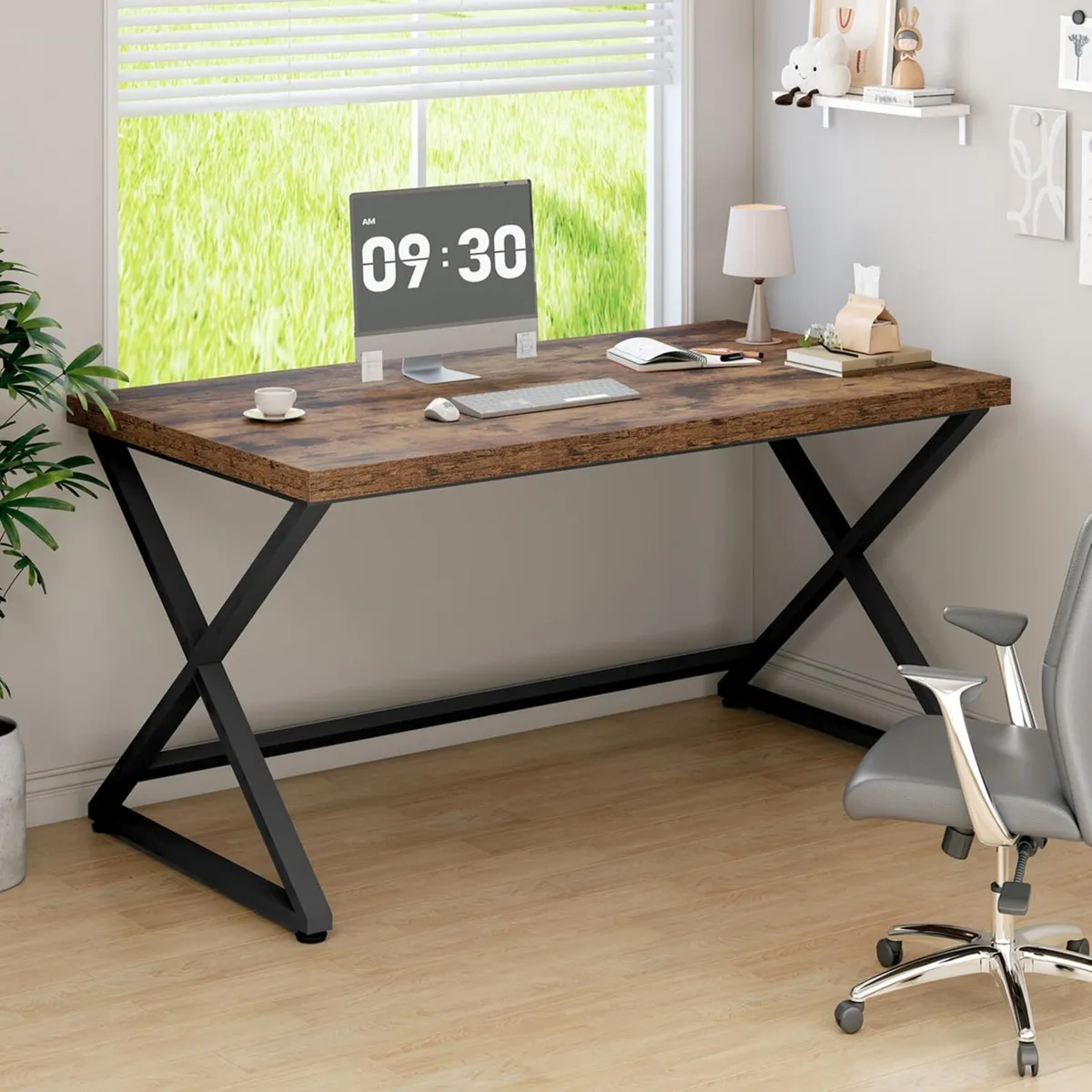 Rustic Computer Desk Industrial 120CM Home Office - Image 4