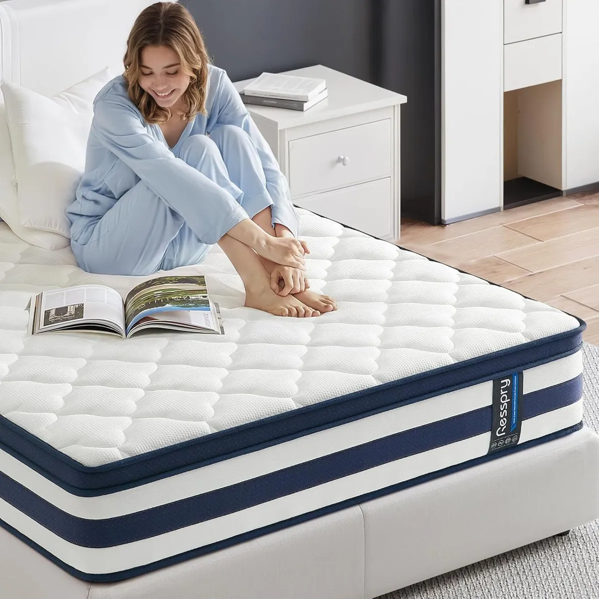 Mattress 12 Inch Memory Foam Sprung Hybrid 9-Zone - Image 2