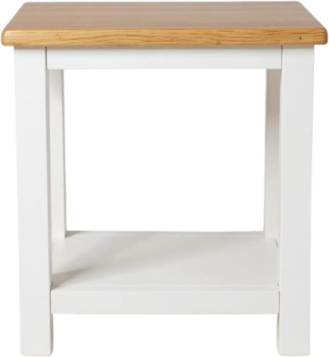 Side Table Painted Sofa with Oak Top Wooden - Image 3