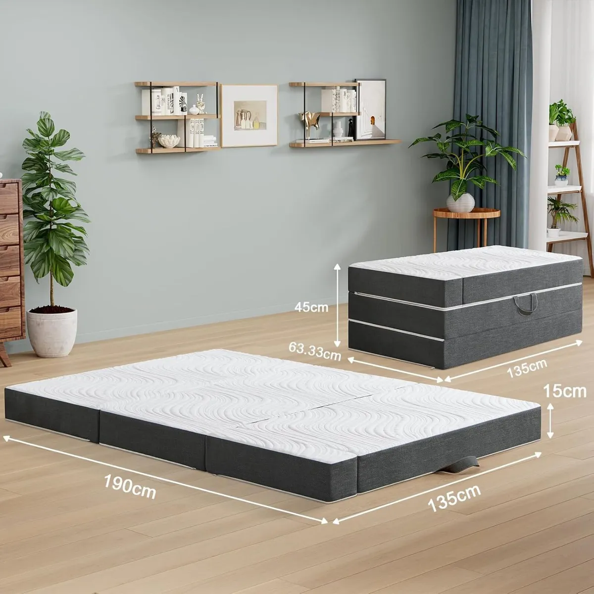 Folding Mattress Foldable Memory Foam - Image 3