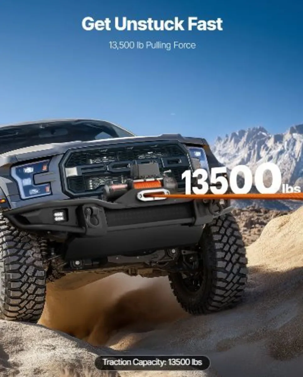 Electric Winch, 13,500 lbs Load Capacity - Image 3