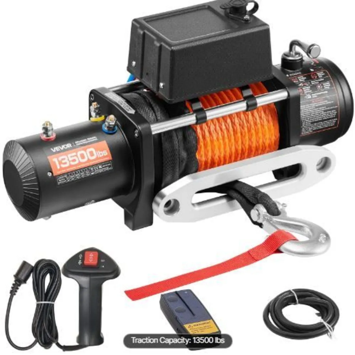 Electric Winch, 13,500 lbs Load Capacity - Image 1