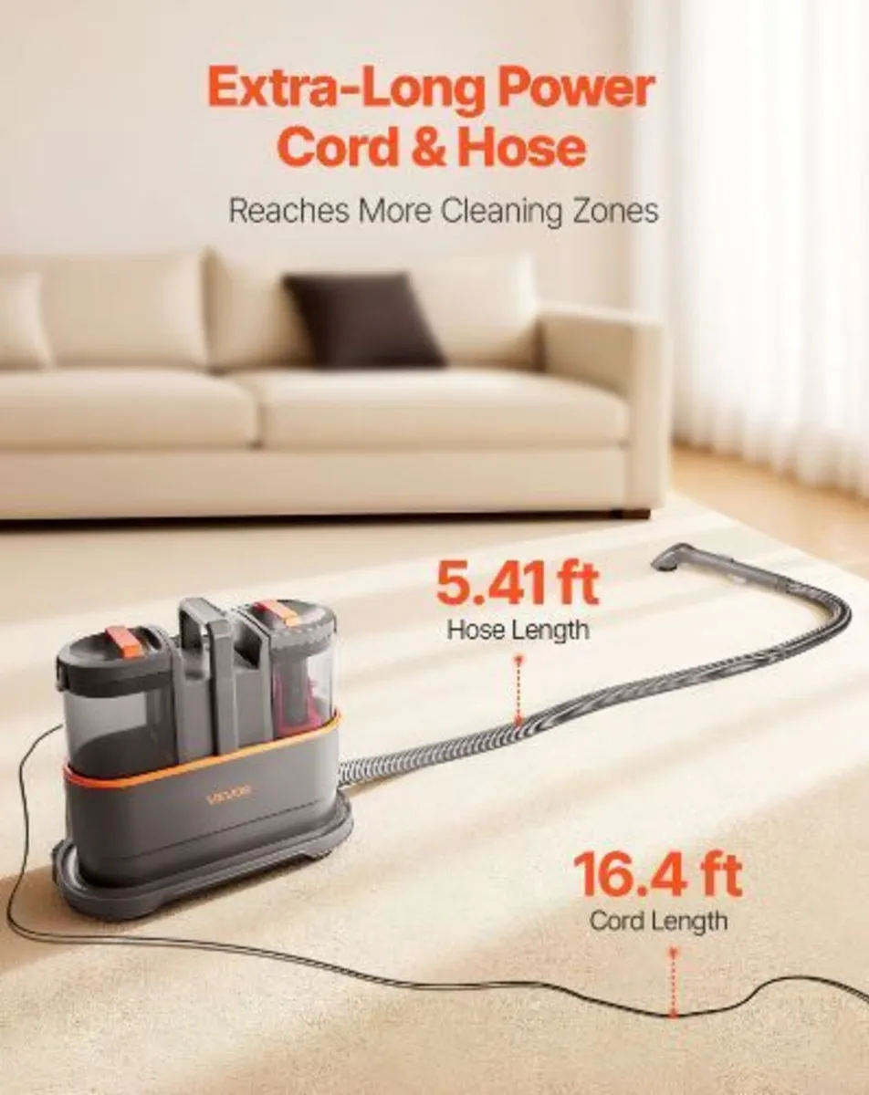 Carpet Cleaner Machine, 1.5 L Clean Water - Image 3