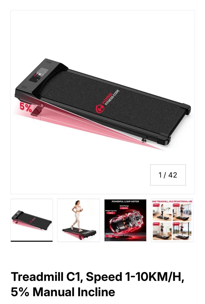 Treadmill / Walking Pad with manual incline - Image 3