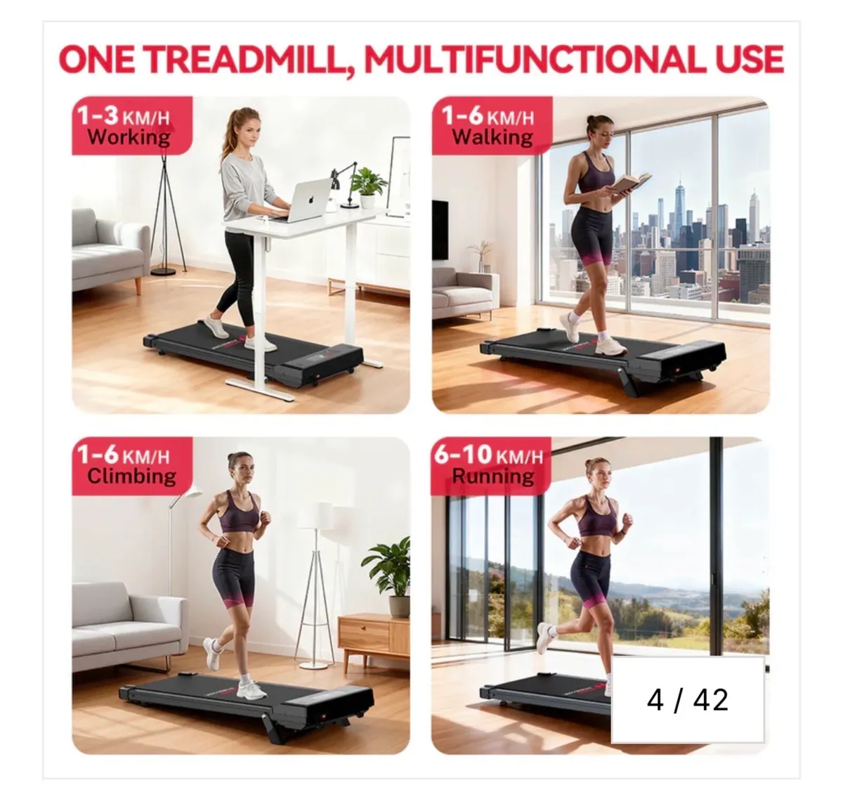 Treadmill / Walking Pad with manual incline - Image 4