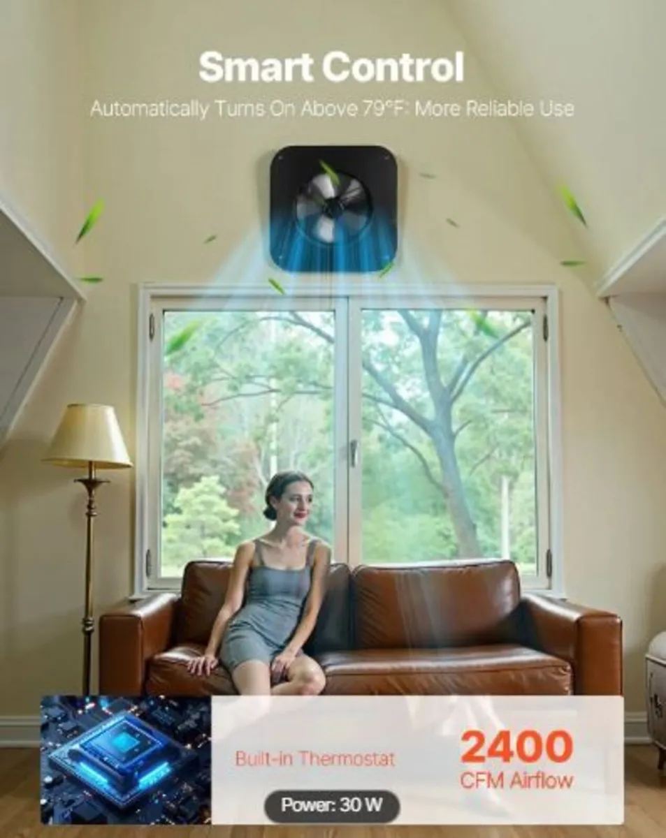 Roof Attic Exhaust Fan, 35W - Image 2