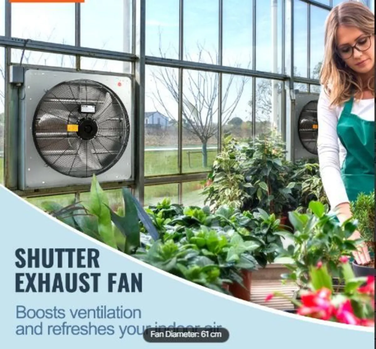 Shutter Exhaust Fan, 610 mm High-speed - Image 4