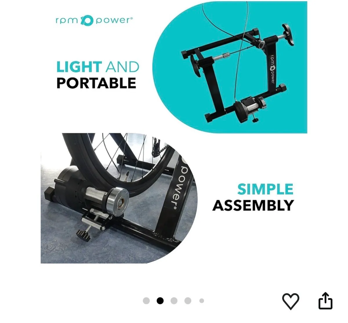 Stationary Indoor Bike Trainer Foldable - Image 3