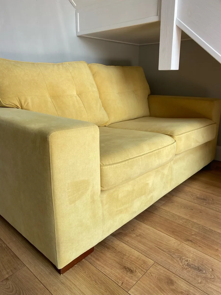 Beautiful lemon 2 seater couch - Image 1