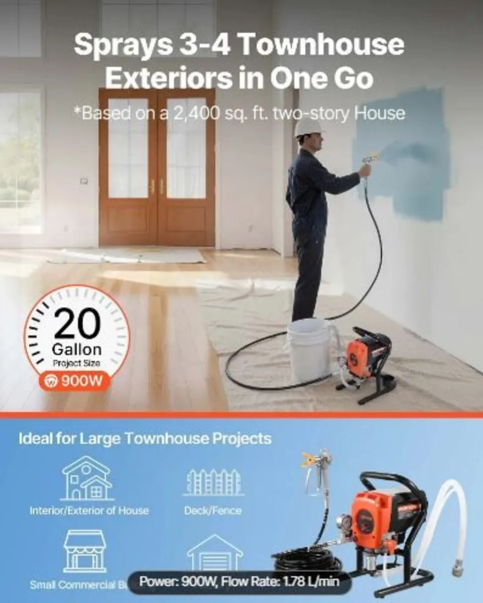 Stand Airless Paint Sprayer, 900W - Image 2