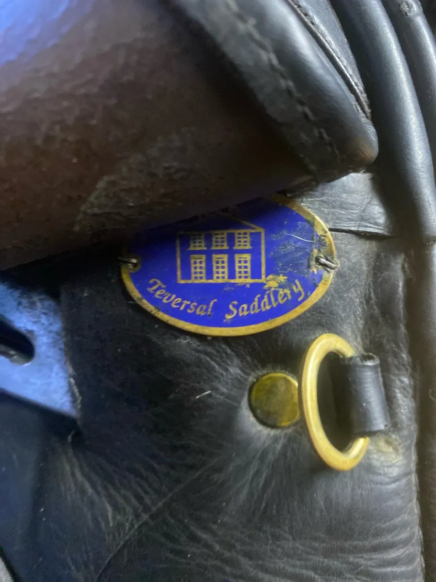Teversal black Leather saddle wide - Image 2