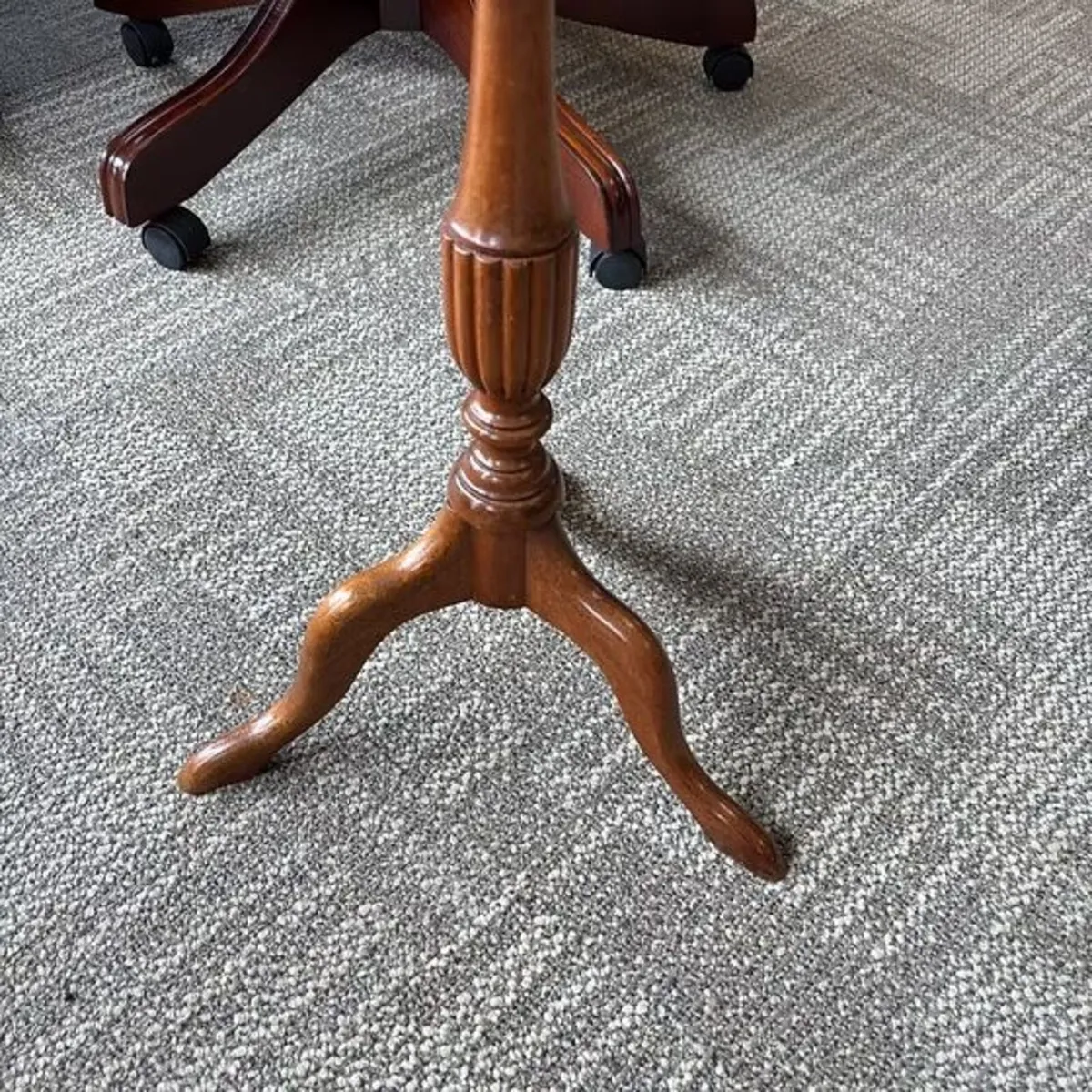Fabulous mahogany tripod wine shaped table - Image 3