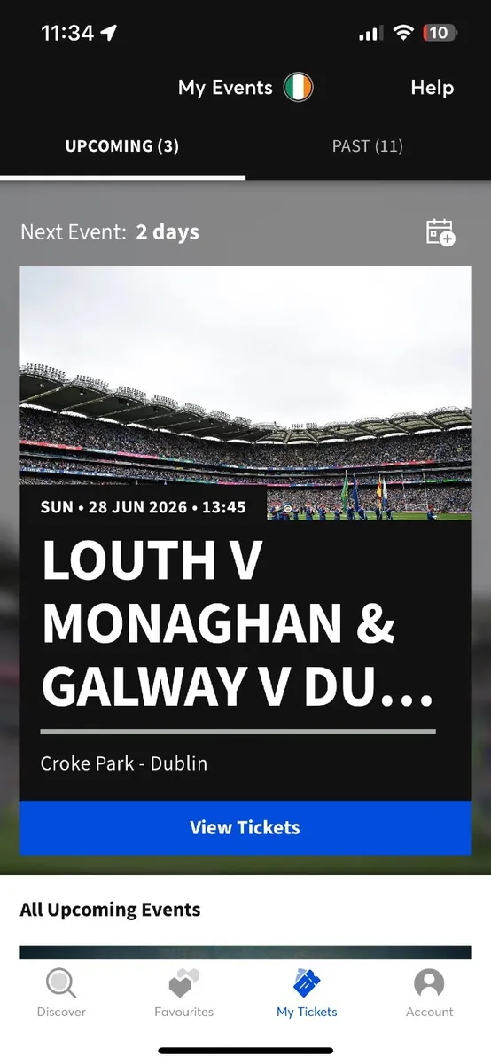 6 tickets for Sunday QFs LH v MN, GY v DUB