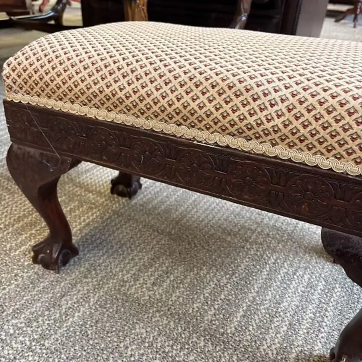 Mahogany Georgian dressing / piano stool - Image 2