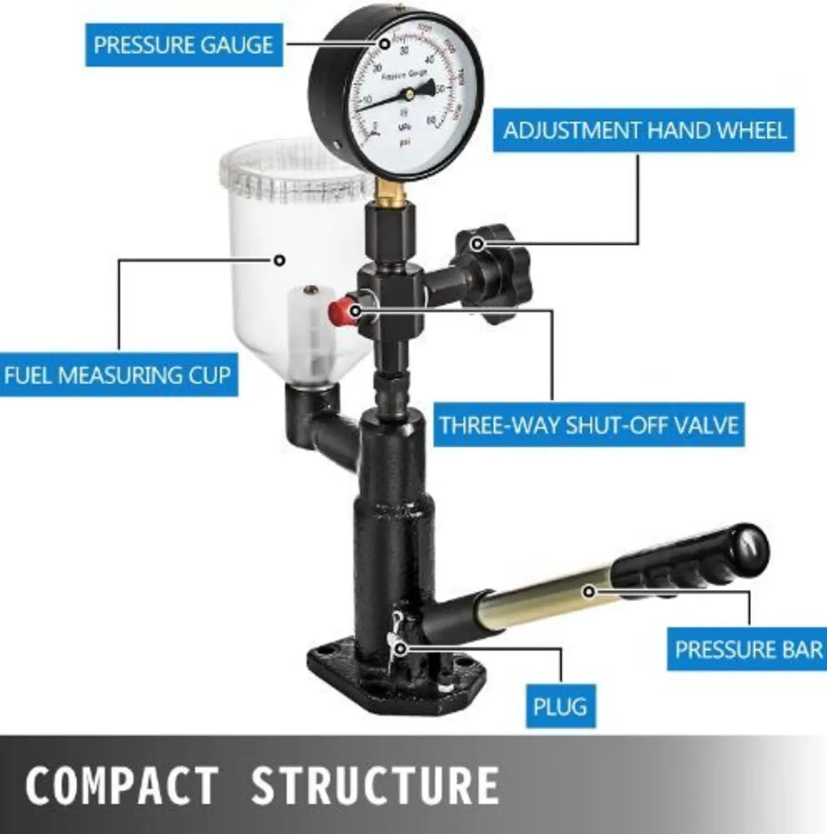 600 Bar Injector Tester 0.8L Fuel Pressure - Image 4