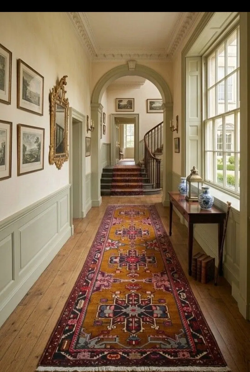 Magnificent XL 11ft x 4ft Perser Heriz Runner Rug - Image 1