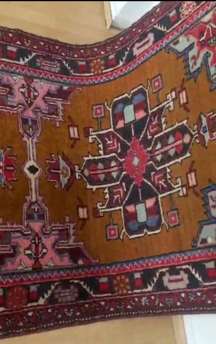 Magnificent XL 11ft x 4ft Perser Heriz Runner Rug - Image 4