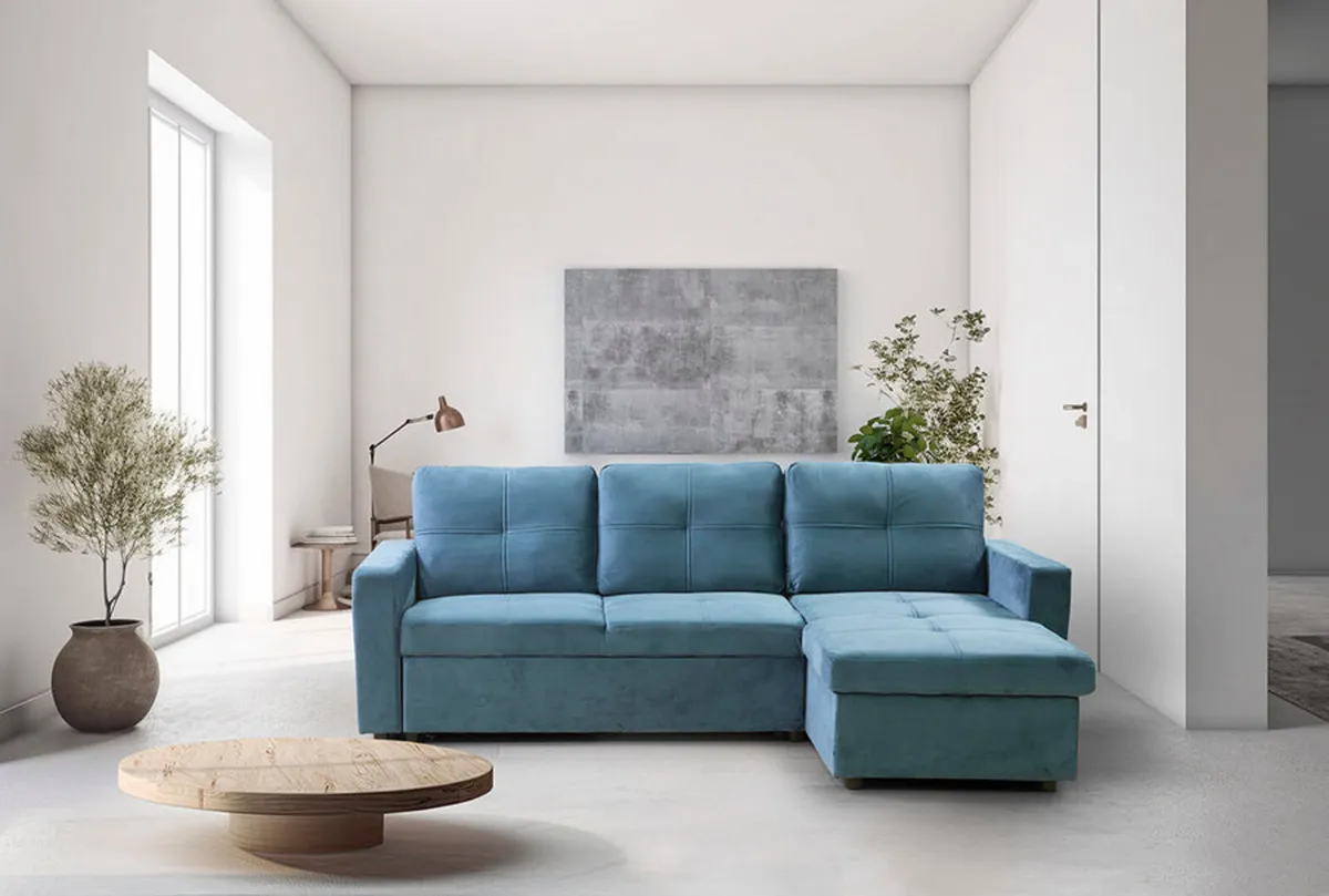 L Shape Corner Sofa Bed with Storage - Image 4