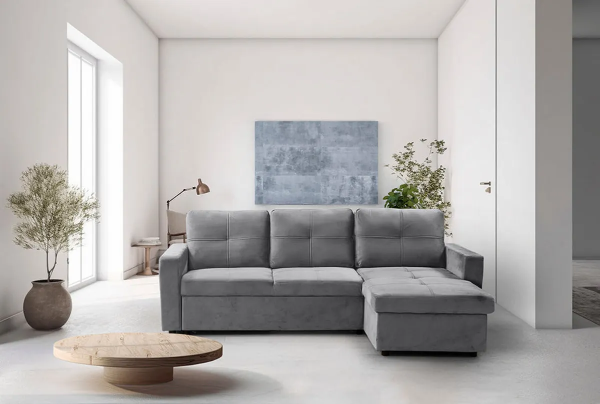 L Shape Corner Sofa Bed with Storage - Image 3