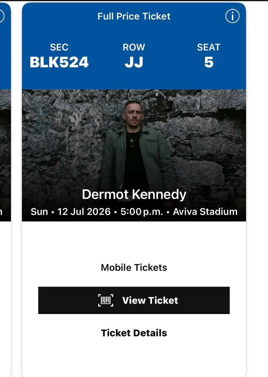 2 Dermot Kennedy tickets - Image 2
