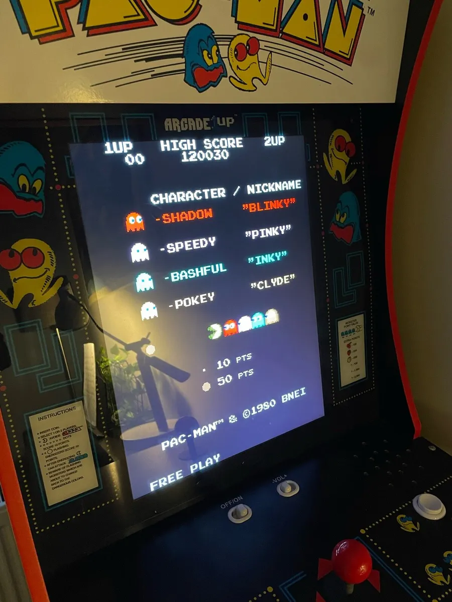 PAC-MAN 1UP FULL SIZE ARCADE CABINET - Image 4