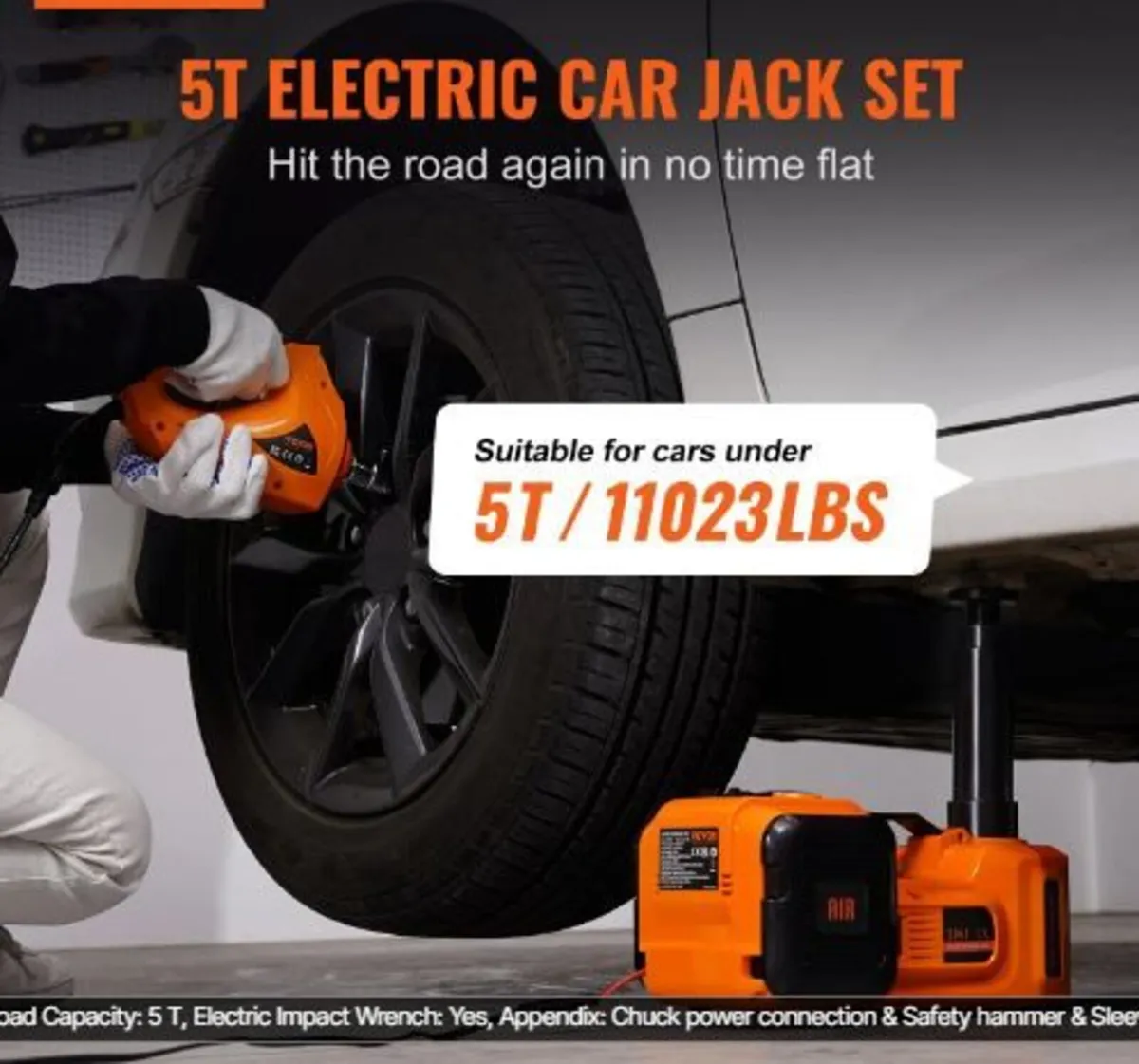 Electric Hydraulic Car Floor Jack 5 Ton - Image 1