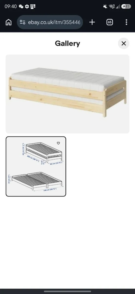 Ikea Bed (IKEA UTÅKER Stackable bed)