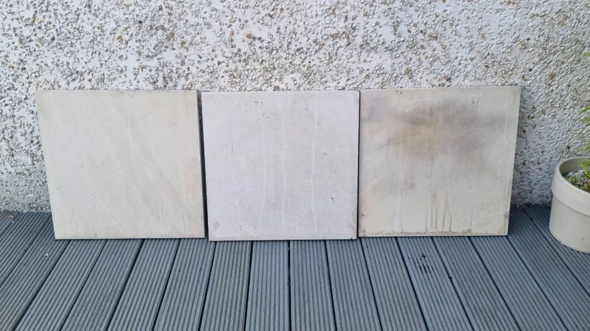 Paving Slabs: Beige Smooth & Sawn Sandstone - Image 1