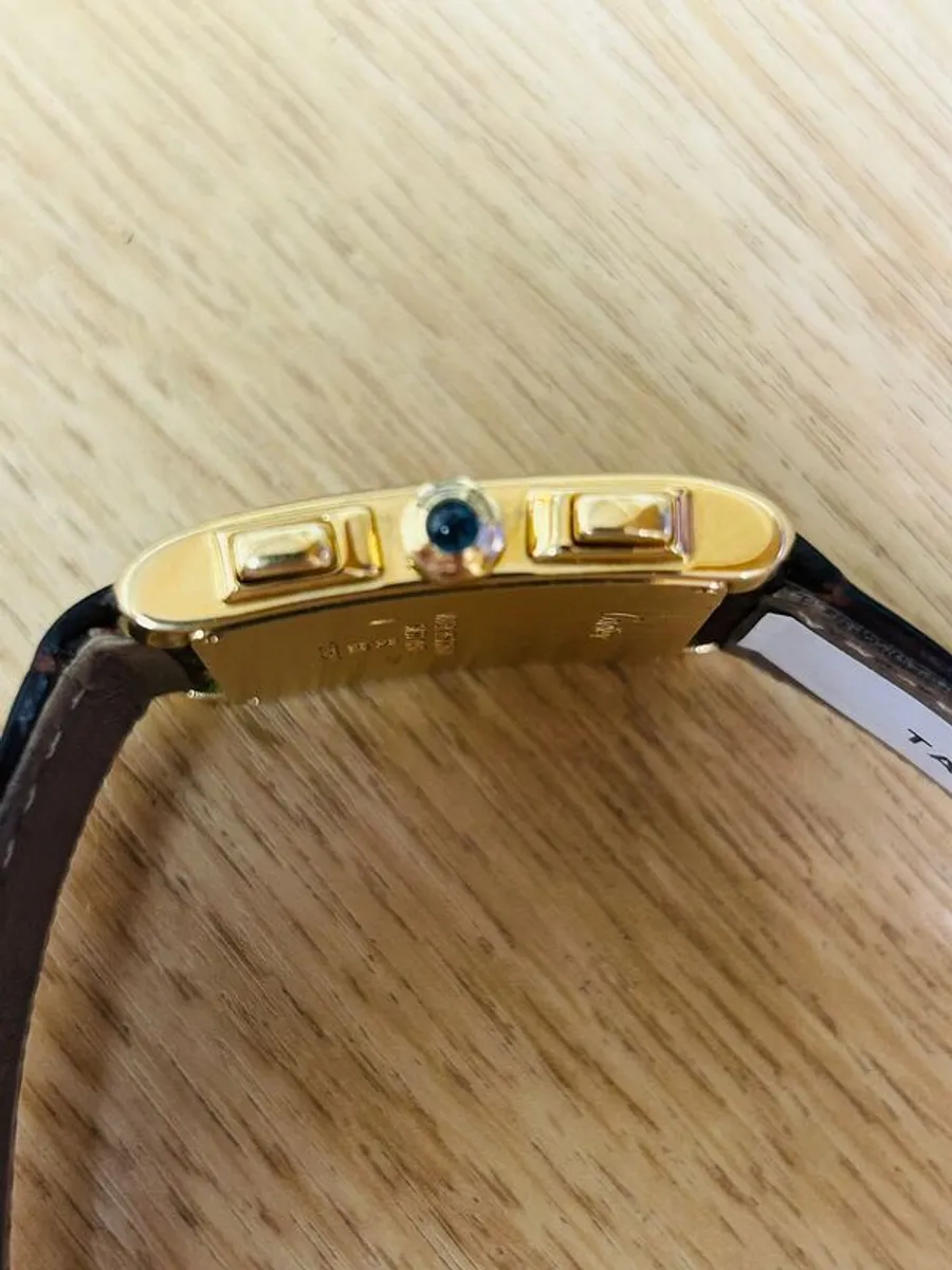 18ct Gold Mens Cartier Tank  Watch (Non-Working) - Image 3