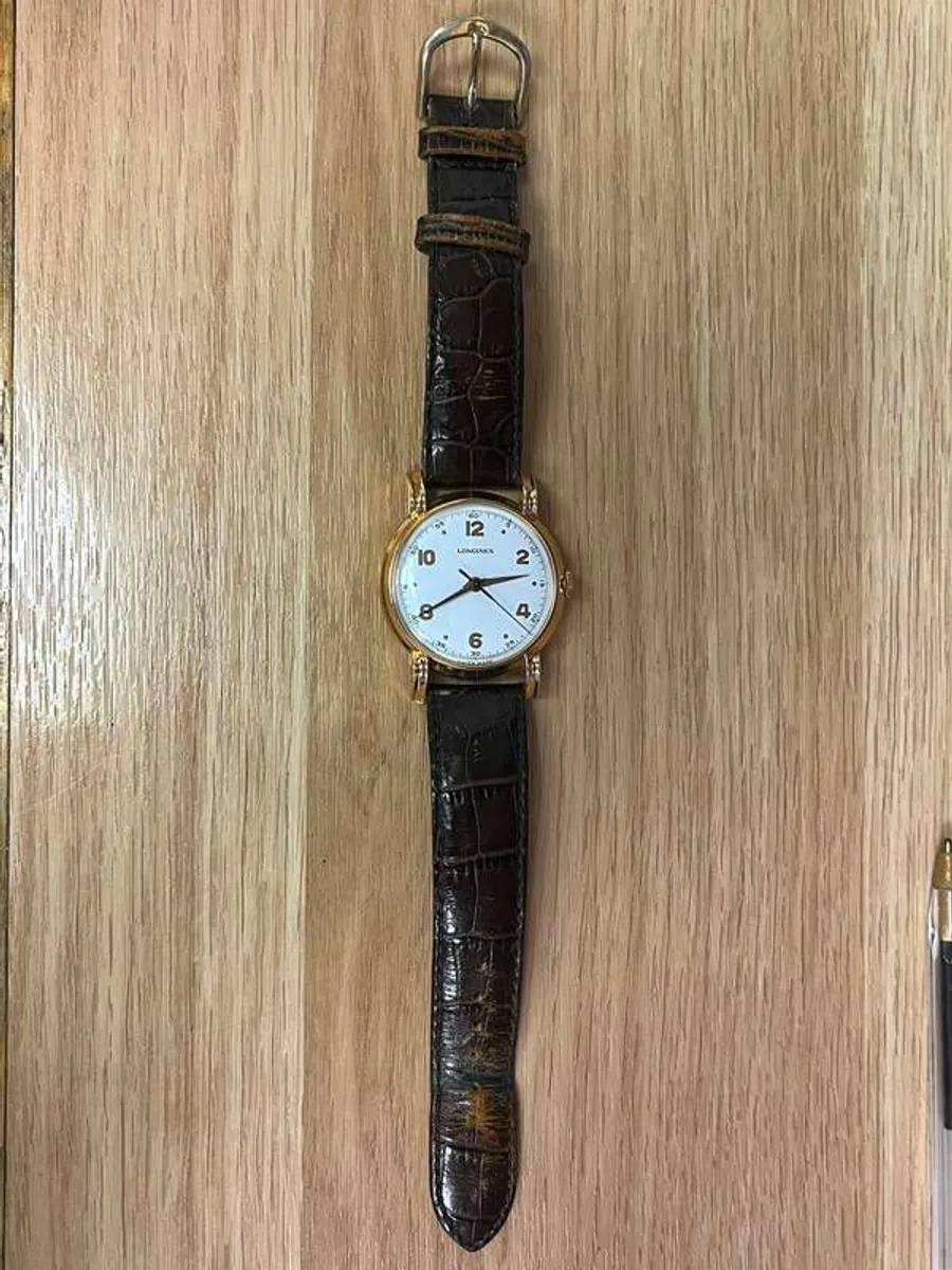Longines Gents 18ct Gold Watch - Image 1