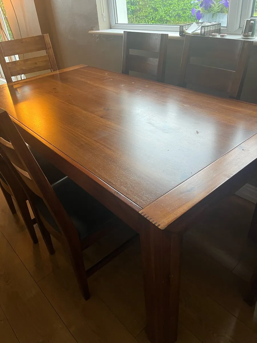 Dining room table 6 chairs and matching sideboard - Image 2