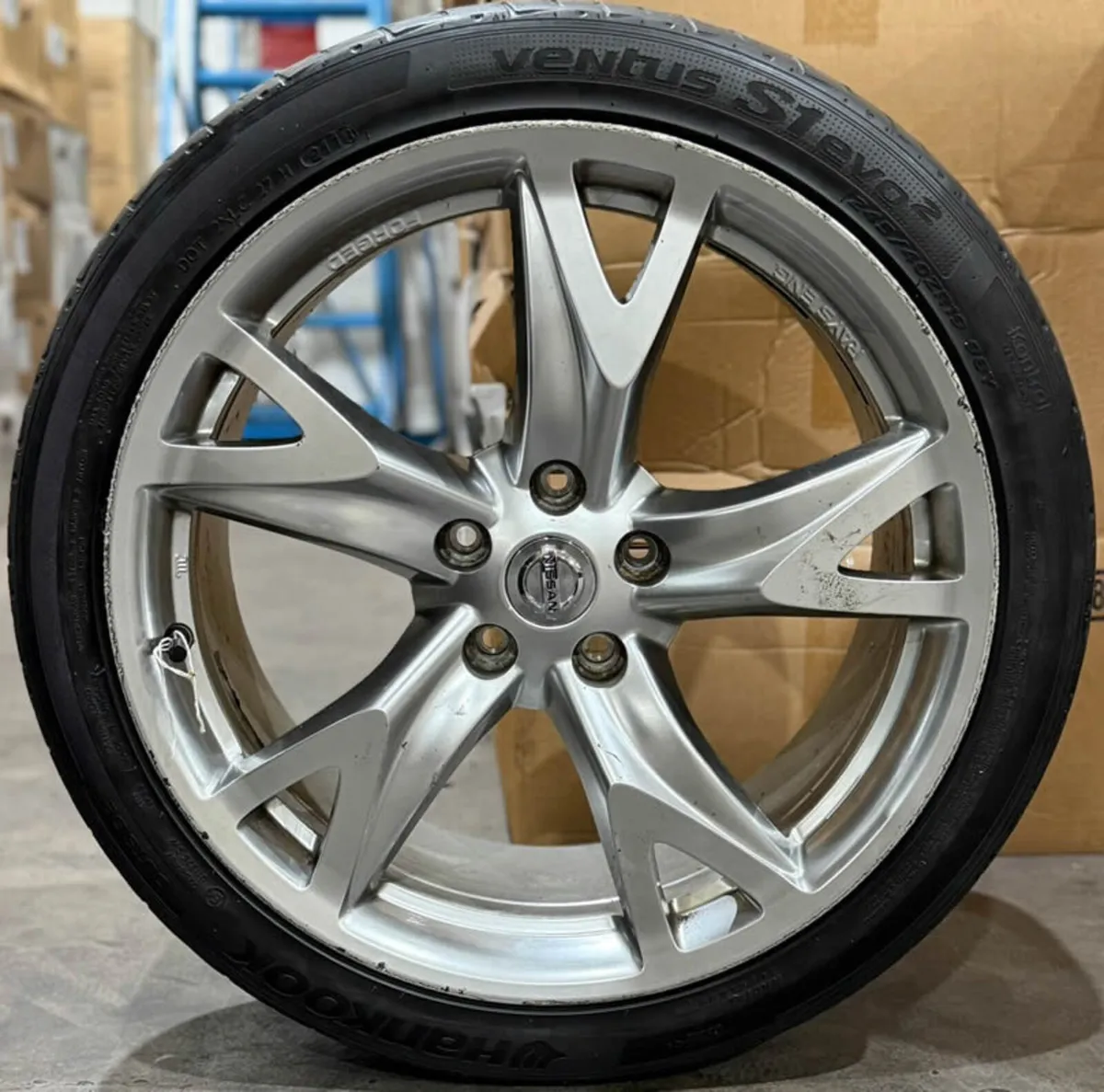 19" GENUINE NISSAN 370Z RAYS FORGED ALLOY WHEELS & - Image 2