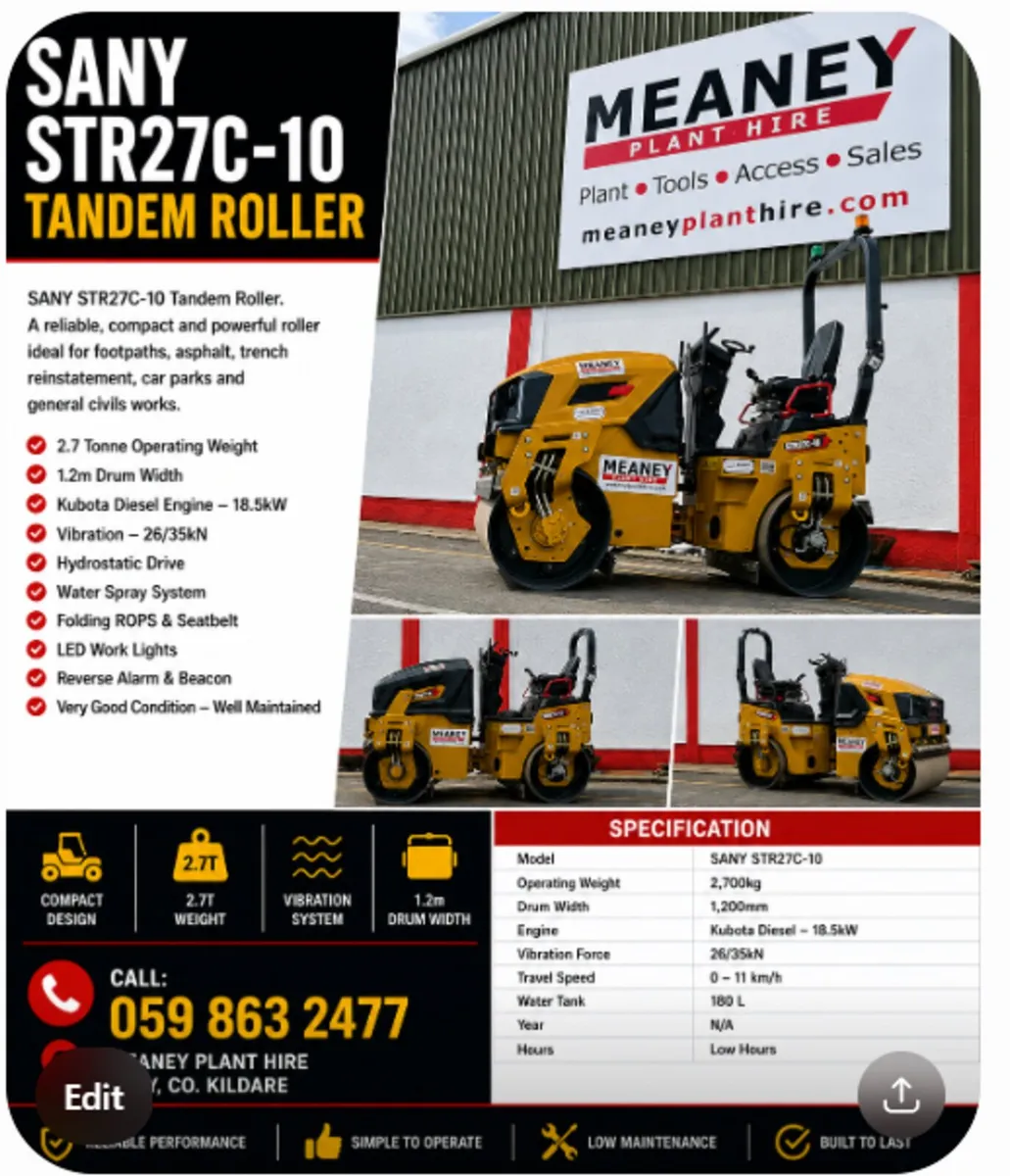 SANY STR27C-10 Tandem Roller - Image 1