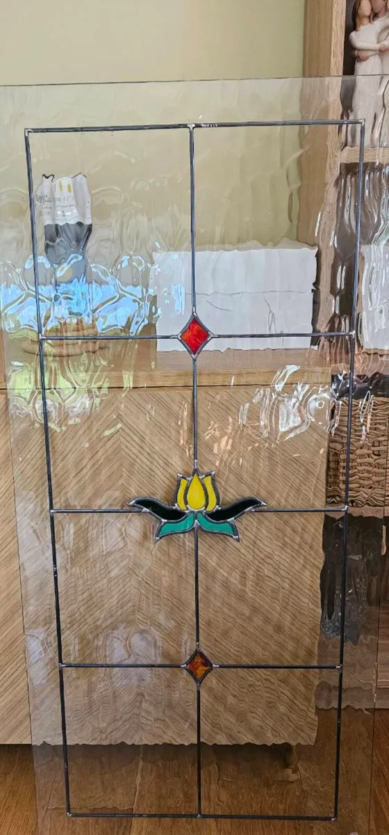 2 Custom Stained Glass Panels 53.5cm x 113.5cm - Image 2
