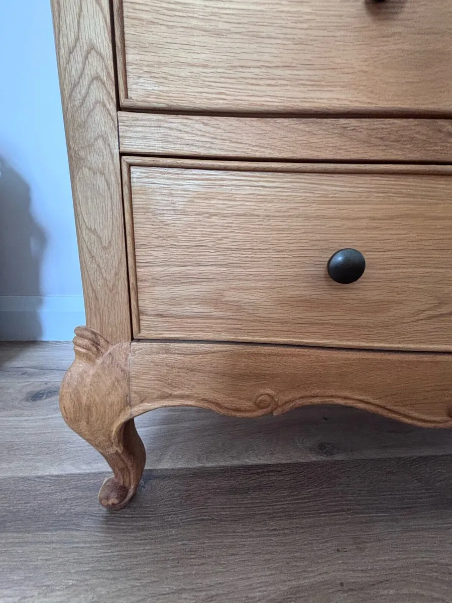 Chest of Drawers & Mirror - Solid Wood - Image 4