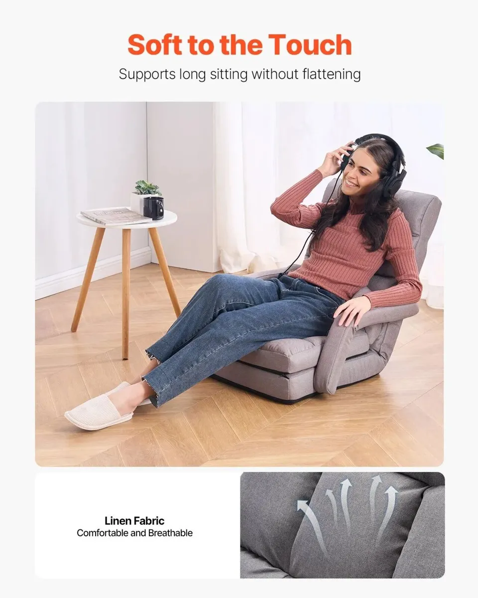 Floor Gaming Chair with 5 Position Adjustable Back - Image 4