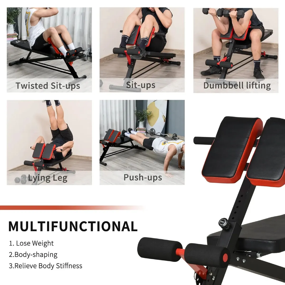 Multifunction Weight Bench 7 Level Adjustable Flat - Image 4